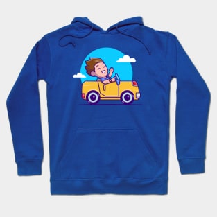 Man Driving Car Hoodie